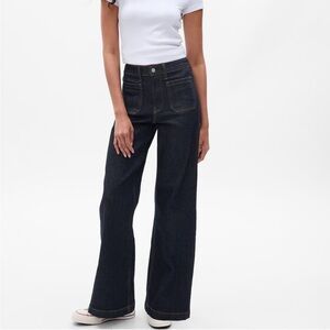 Gap high rise wide leg denim
